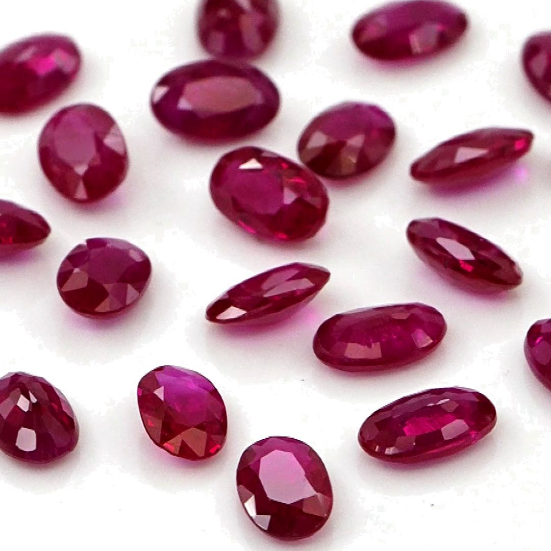 Natural Untreated Burma Ruby Calibrated Ovals | 3x5mm & 4x6mm