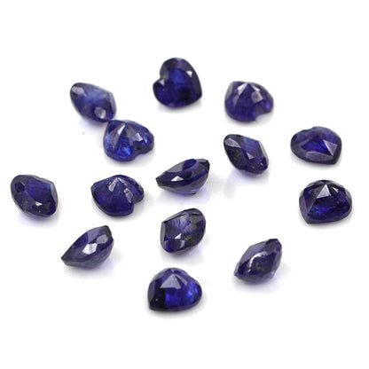 Natural Bangkok Blue Sapphire Calibrated Hearts | 4mm & 4.5mm