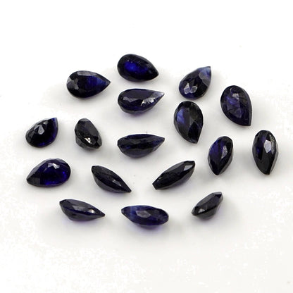Natural Bangkok Blue Sapphire Calibrated Pears | 3x5mm & 4x6mm