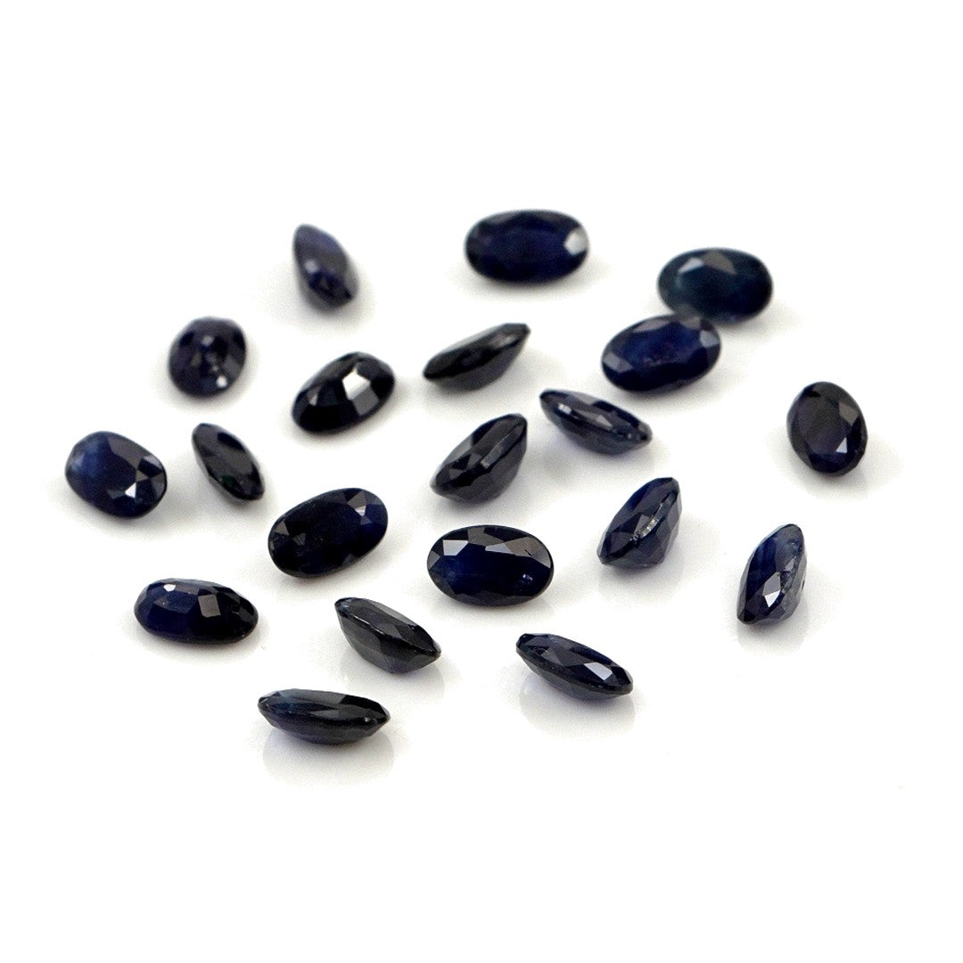 Natural Untreated Blue Sapphire Calibrated Ovals | 3x4mm & 4x5mm