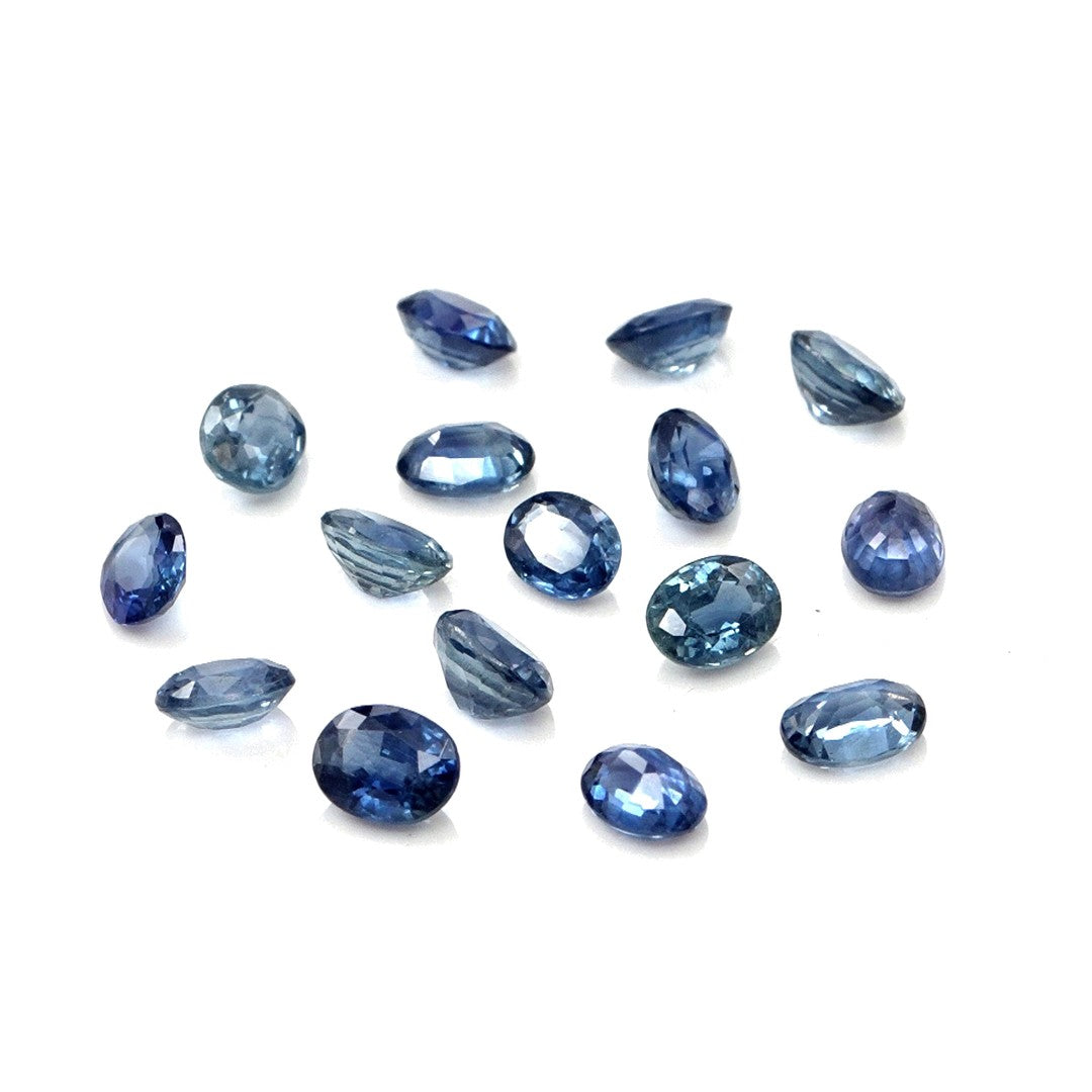 Natural Untreated Blue Sapphire Calibrated Ovals | 3x4mm & 4x5mm