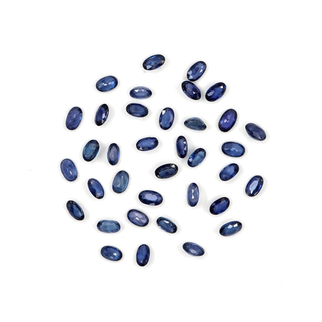 Natural Untreated Blue Sapphire Calibrated Ovals | 3x5mm & 4x6mm