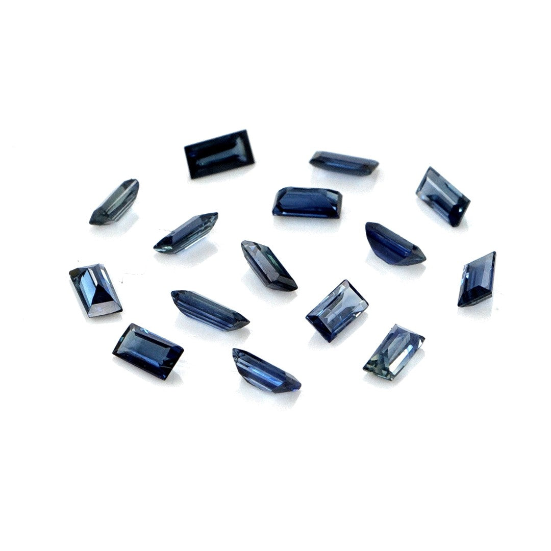 Natural Untreated Blue Sapphire Calibrated Baguettes | 1.5x3mm & 2x4mm