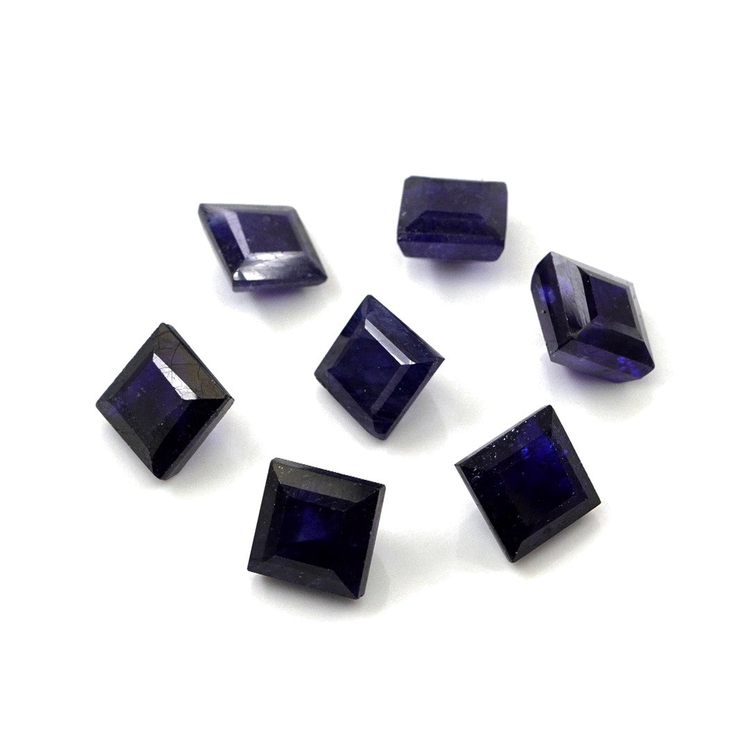 Natural Bangkok Blue Sapphire Calibrated Squares | 7mm & 8mm