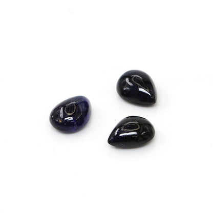 Natural Bangkok Blue Sapphire Calibrated Cabochon Pears | 7x9mm & 7x8mm
