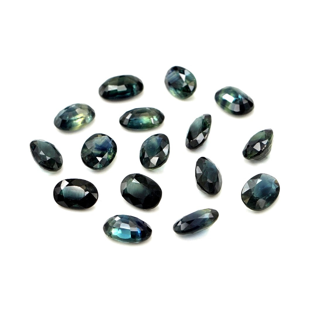 Natural Untreated Teal Sapphire Calibrated Ovals | 3x5mm & 4x6mm