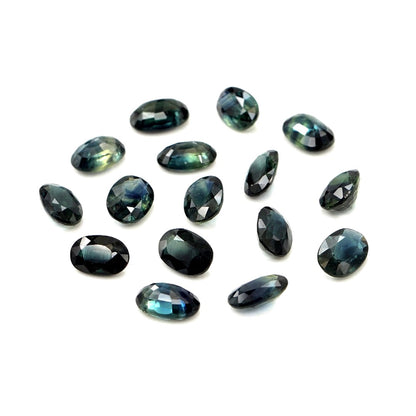 Natural Untreated Teal Sapphire Calibrated Ovals | 3x5mm & 4x6mm