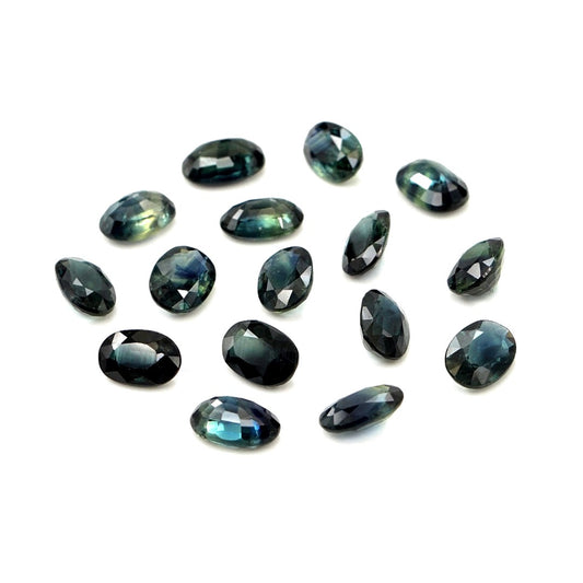 Natural Untreated Teal Sapphire Calibrated Ovals | 3x5mm & 4x6mm
