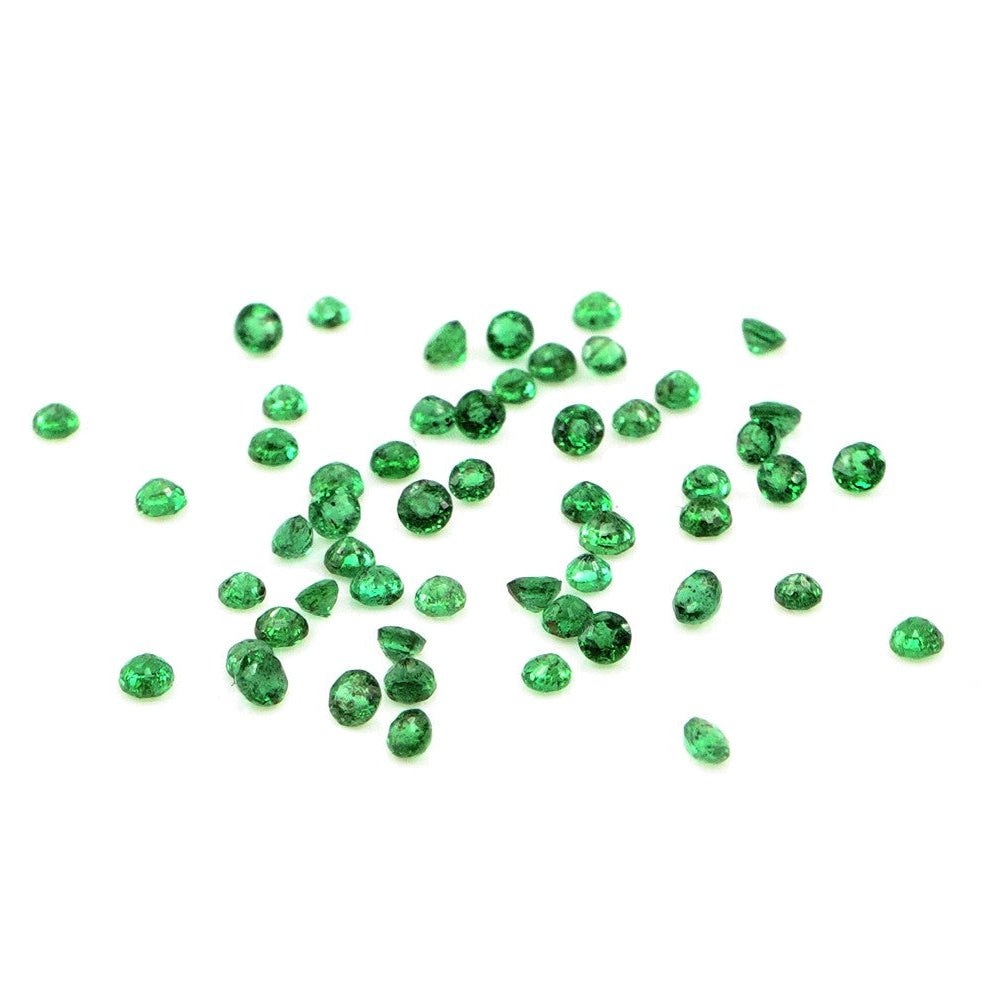 Natural Zambian Emerald Calibrated Rounds | 1.5mm & 1.75mm