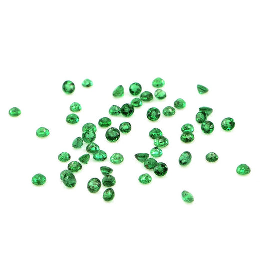 Natural Zambian Emerald Calibrated Rounds | 1.5mm & 1.75mm