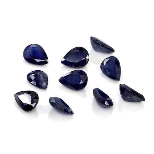 Natural Untreated Blue Sapphire Calibrated Pears | 5x7mm & 6x8mm