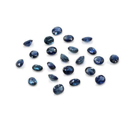 Natural Untreated Blue Sapphire Calibrated Ovals | 3x4mm & 4x5mm
