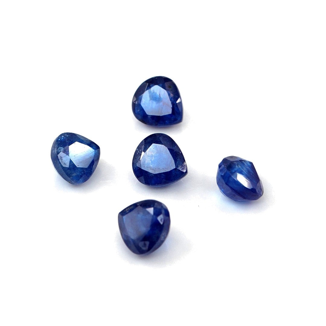 Natural Bangkok Blue Sapphire Calibrated Hearts | 5mm & 6mm