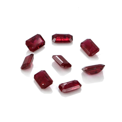 Natural Untreated Mozambique Ruby Calibrated Octagons | 3x5mm & 4x6mm