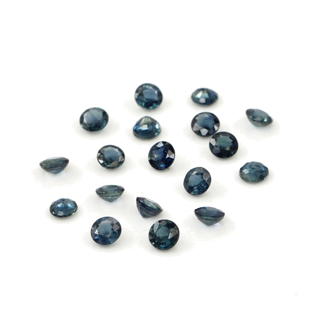 Natural Untreated Blue Sapphire Calibrated Rounds | 3mm & 3.5mm
