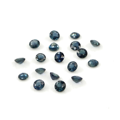 Natural Untreated Blue Sapphire Calibrated Rounds | 3mm & 3.5mm