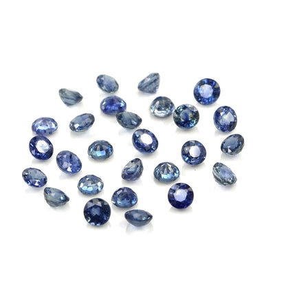 Natural Untreated Blue Sapphire Calibrated Rounds | 3mm & 3.5mm