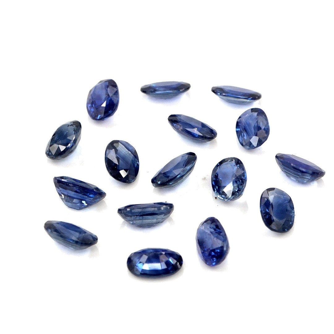 Natural Untreated Blue Sapphire Calibrated Ovals | 3x4mm & 4x5mm