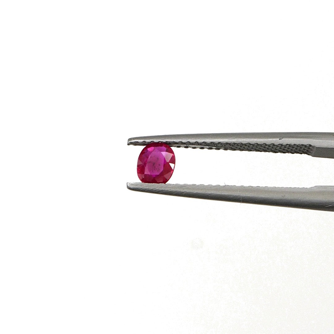 Natural Untreated Mozambique Ruby Calibrated Ovals | 3x4mm & 4x5mm