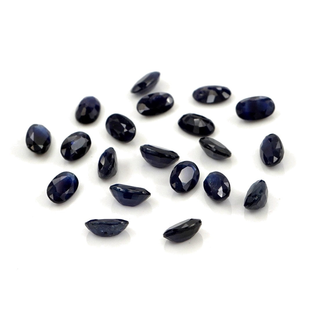 Natural Untreated Blue Sapphire Calibrated Ovals | 3x4mm & 4x5mm