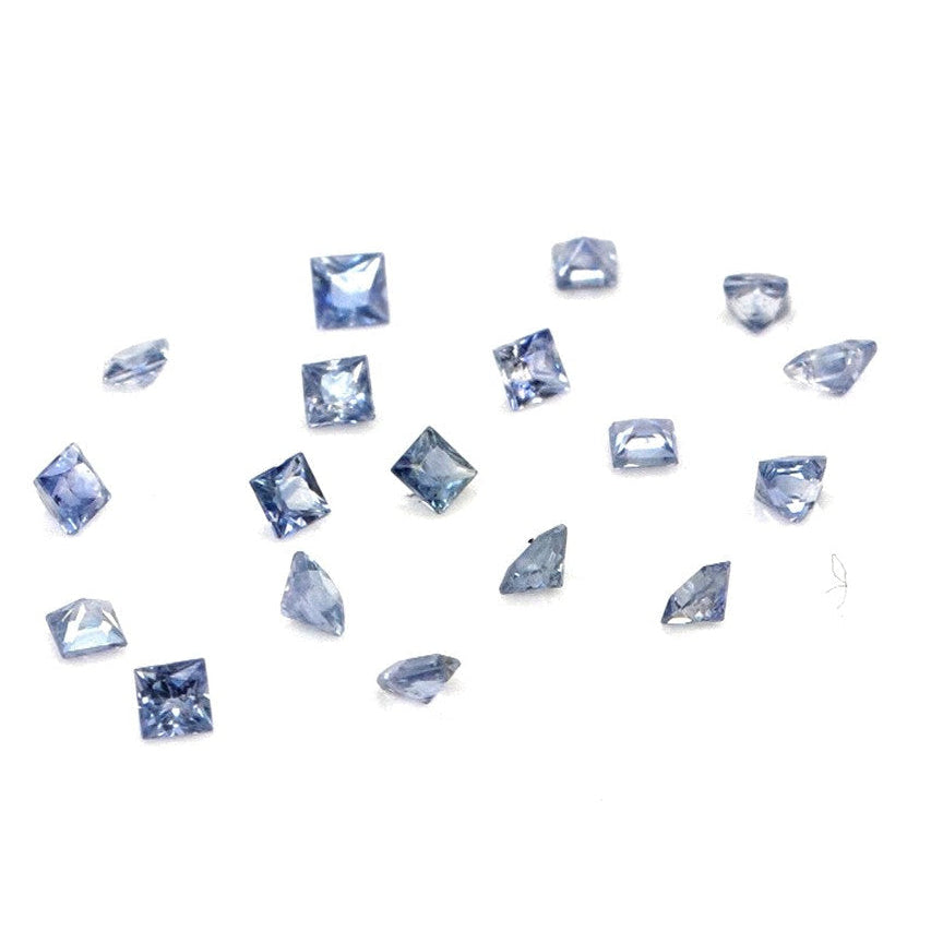 Natural Untreated Blue Sapphire Calibrated Squares | 3mm & 3.5mm