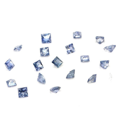 Natural Untreated Blue Sapphire Calibrated Squares | 3mm & 3.5mm