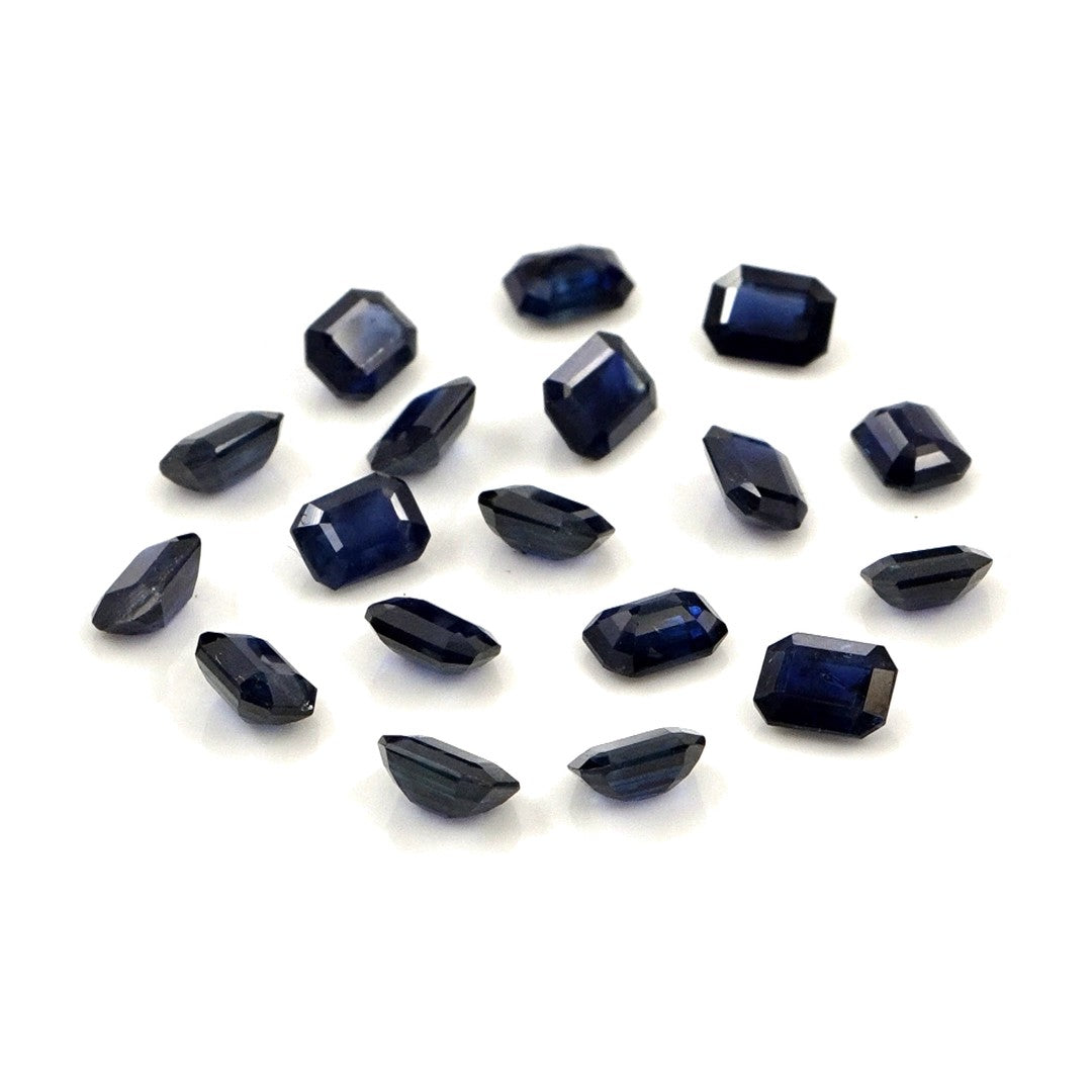 Natural Untreated Blue Sapphire Calibrated Octagons | 3x4mm & 4x5mm