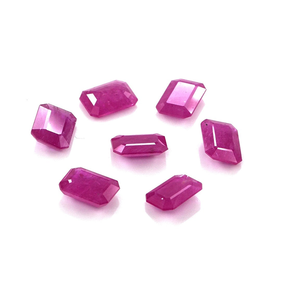 Natural Untreated Mozambique Ruby Calibrated Octagons | 5x7mm & 6x8mm