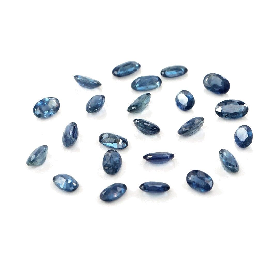 Natural Untreated Blue Sapphire Calibrated Ovals | 3x5mm & 4x6mm