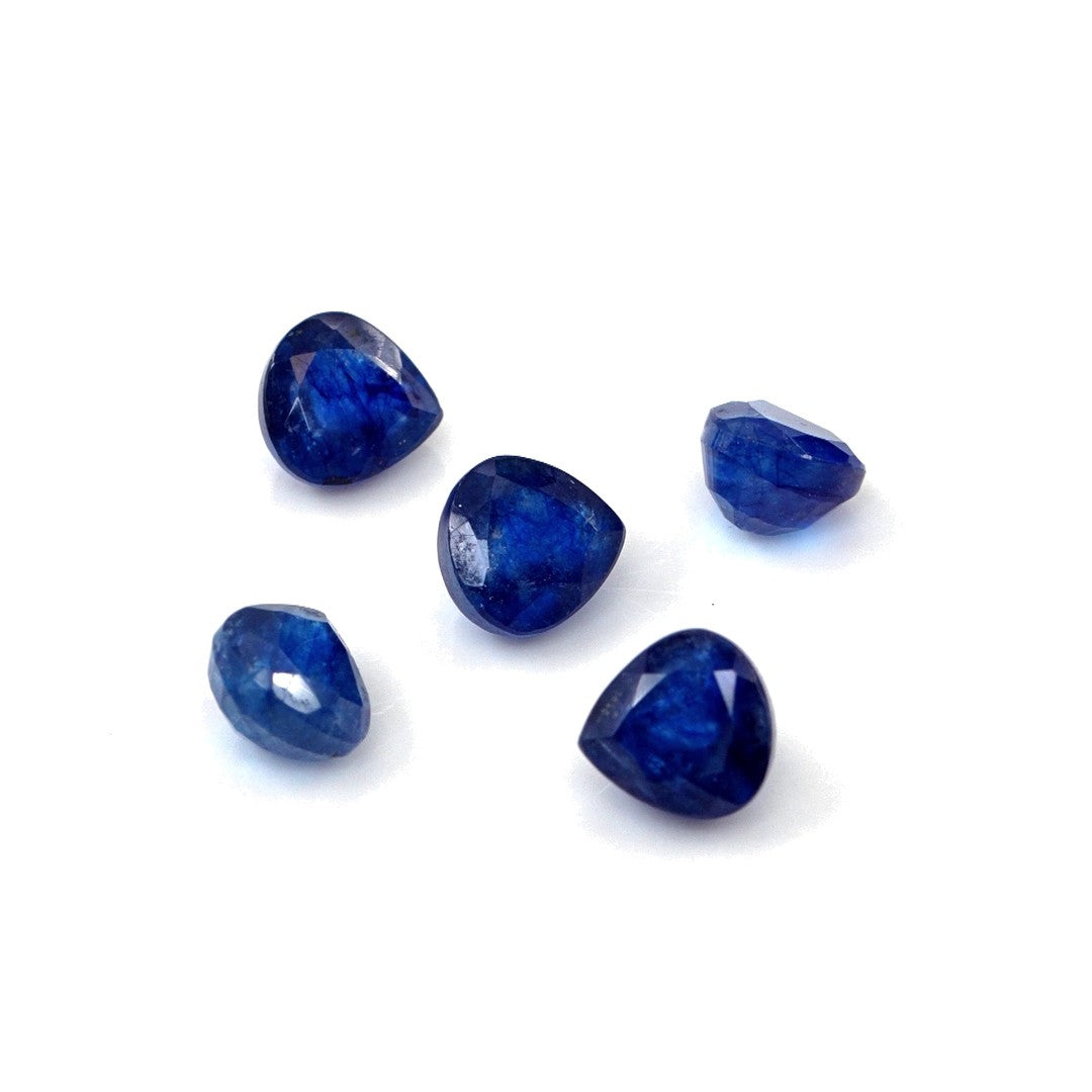 Natural Bangkok Blue Sapphire Calibrated Hearts | 5mm & 6mm