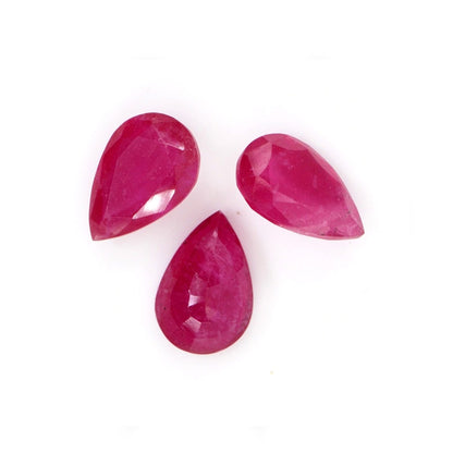 Natural Bangkok Ruby Calibrated Pears | 9x13mm & 10x15mm