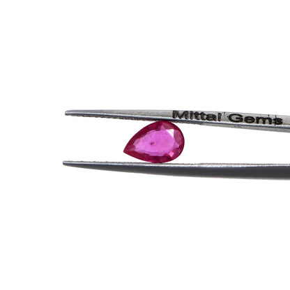 Natural Bangkok Ruby Calibrated Pears | 7x10mm & 8x11mm