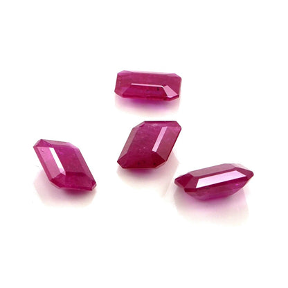 Natural Untreated Mozambique Ruby Calibrated Octagons | 7x9mm & 8x10mm