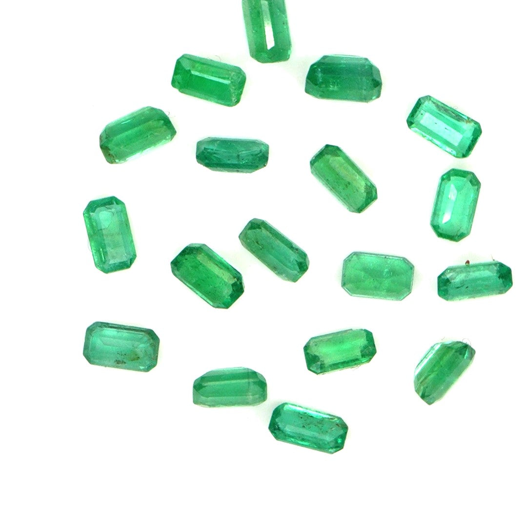 Natural Zambian Emerald Calibrated Octagons | 3x5mm & 4x6mm