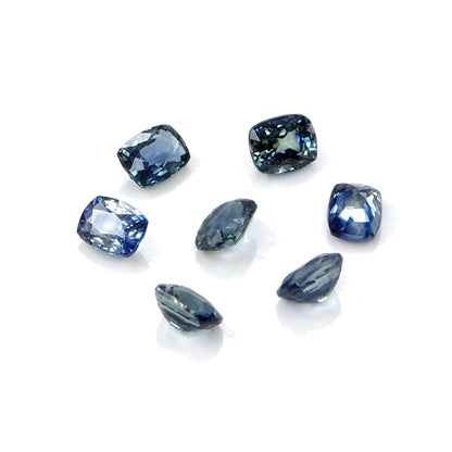 Natural Untreated Australian Teal Sapphire Calibrated Long Cushions | 3x4mm & 4x5mm