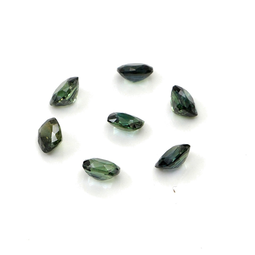Natural Untreated Australian Teal Sapphire Calibrated Long Cushion | 3x4mm & 4x5mm