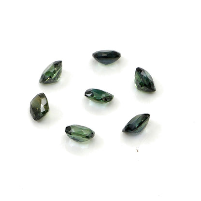 Natural Untreated Australian Teal Sapphire Calibrated Long Cushion | 3x4mm & 4x5mm