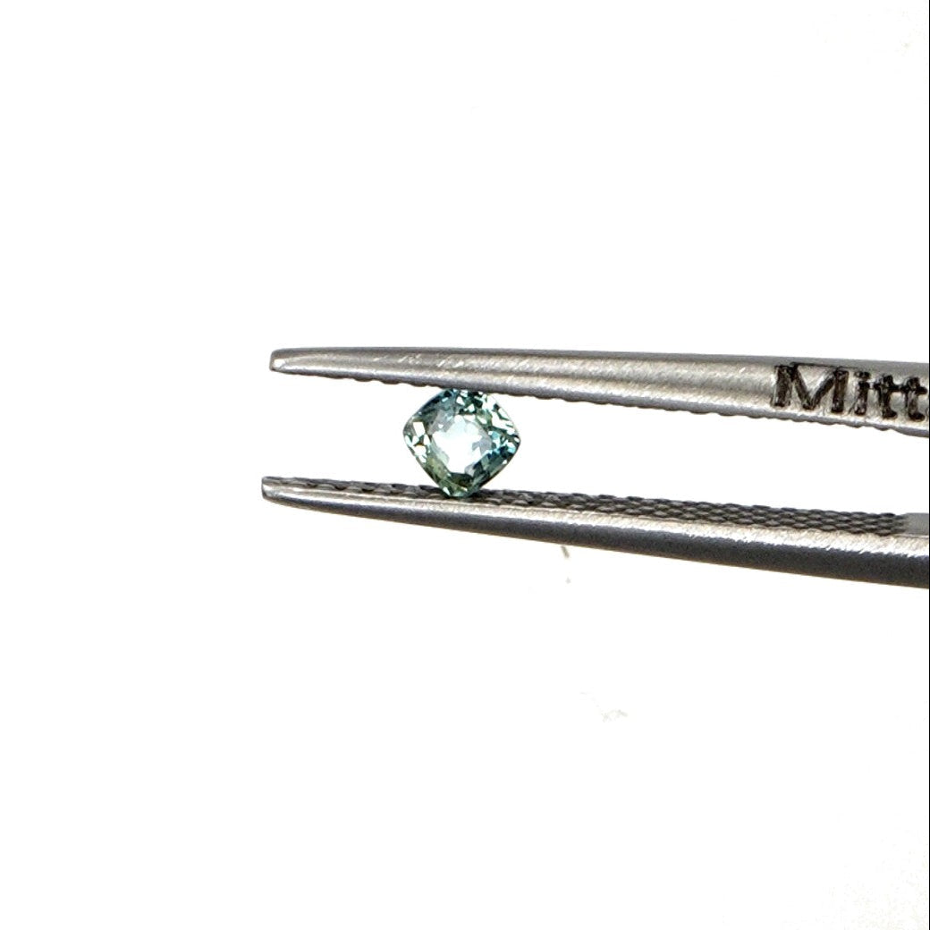 Natural Untreated Australian Teal Sapphire Calibrated Cushions | 3mm & 3.5mm
