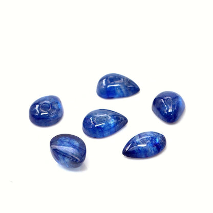 Natural Bangkok Blue Sapphire Calibrated Cabochon Pears | 5x7mm & 6x8mm