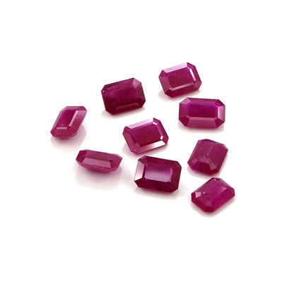 Natural Untreated Mozambique Ruby Calibrated Octagons | 5x7mm & 6x8mm