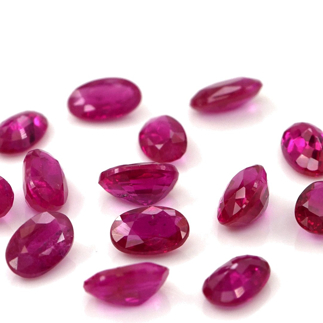 Natural Untreated Burma Ruby Calibrated Ovals | 3x5mm & 4x6mm
