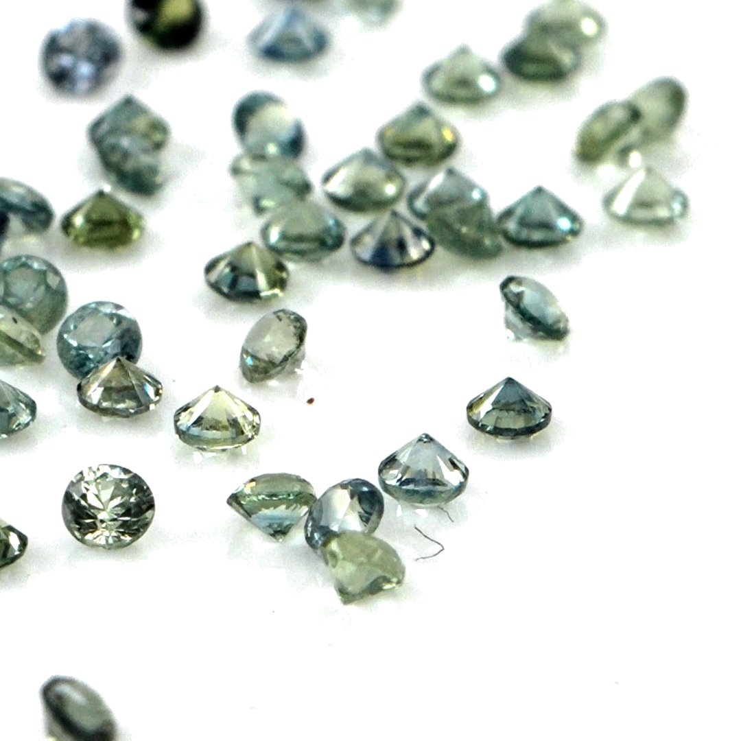 Natural Untreated Teal Sapphire Calibrated Rounds | 2mm & 2.5mm