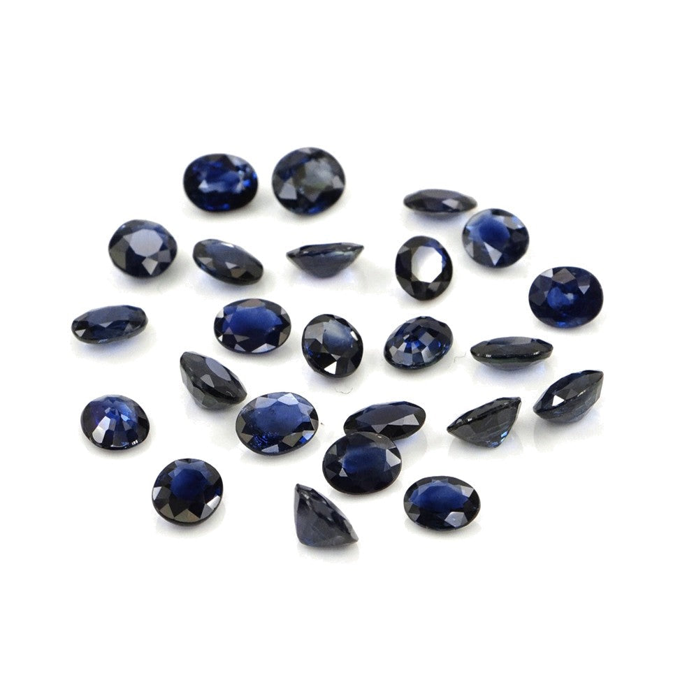 Natural Untreated Australian Teal Sapphire Calibrated Ovals | 3x4mm & 4x5mm