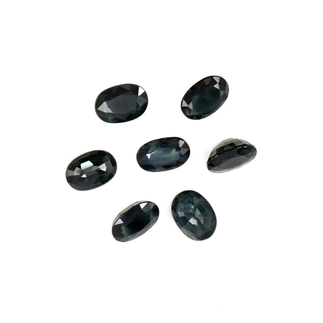 Natural Untreated Australian Teal Sapphire Calibrated Ovals | 5x6mm & 6x7mm