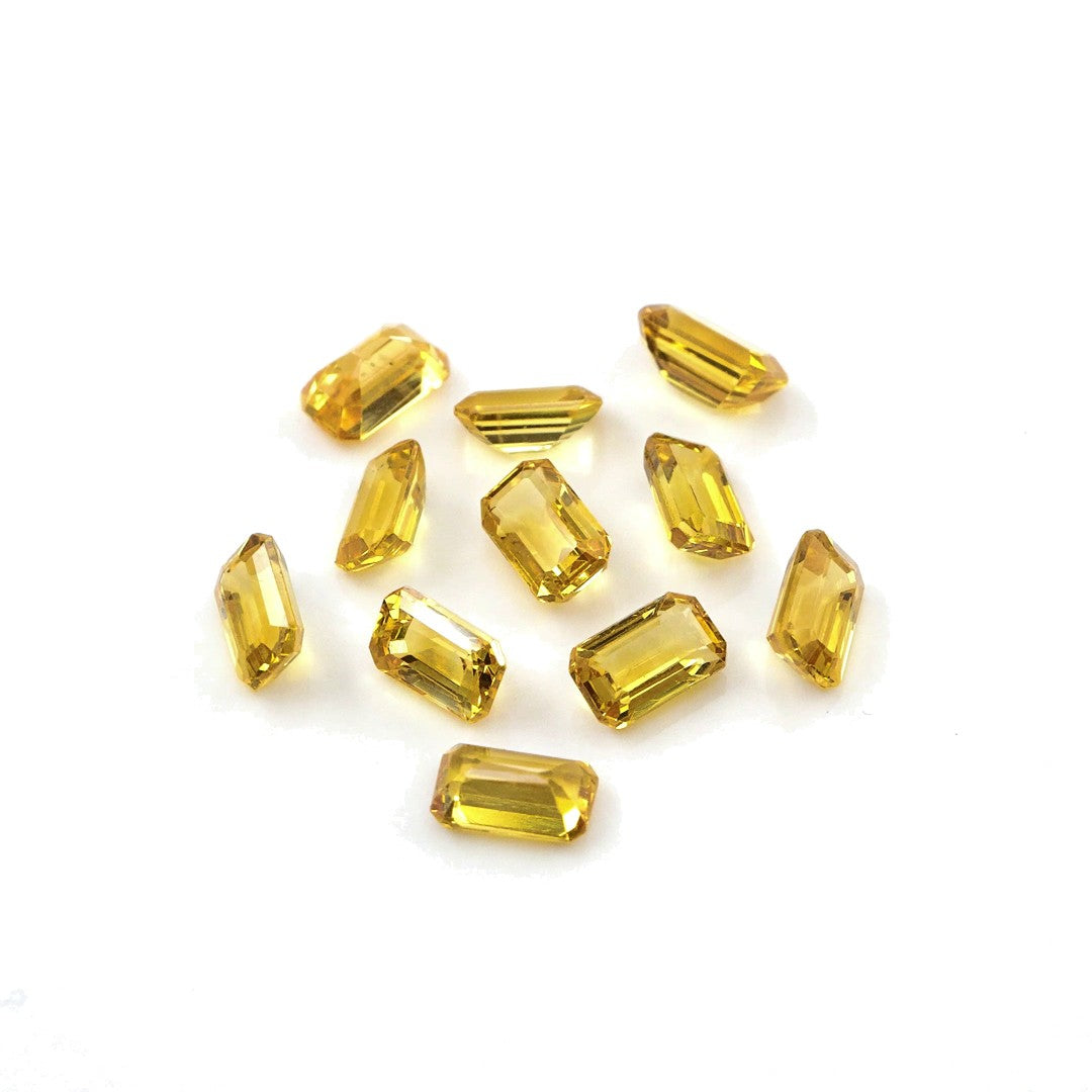 Natural Untreated Yellow Sapphire Calibrated Octagons | 3x5mm & 4x6mm