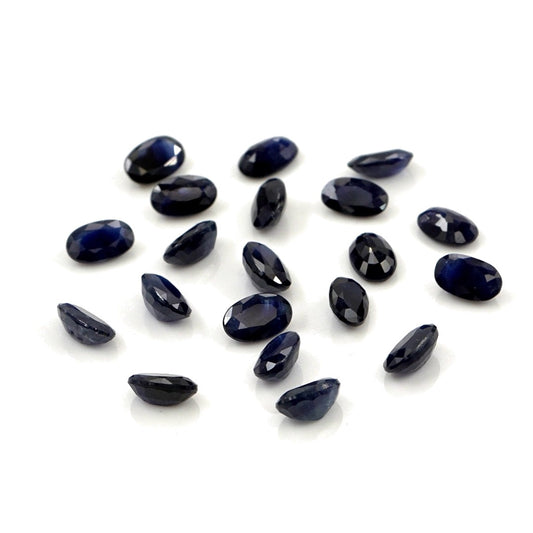 Natural Untreated Blue Sapphire Calibrated Ovals | 3x4mm & 4x5mm