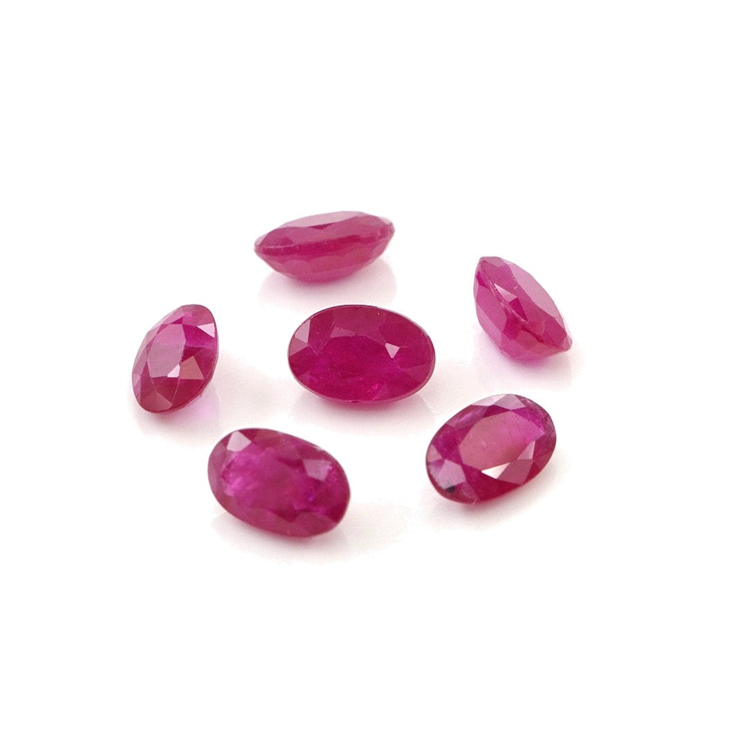 Natural Untreated Burma Ruby Calibrated Ovals | 3x5mm & 4x6mm