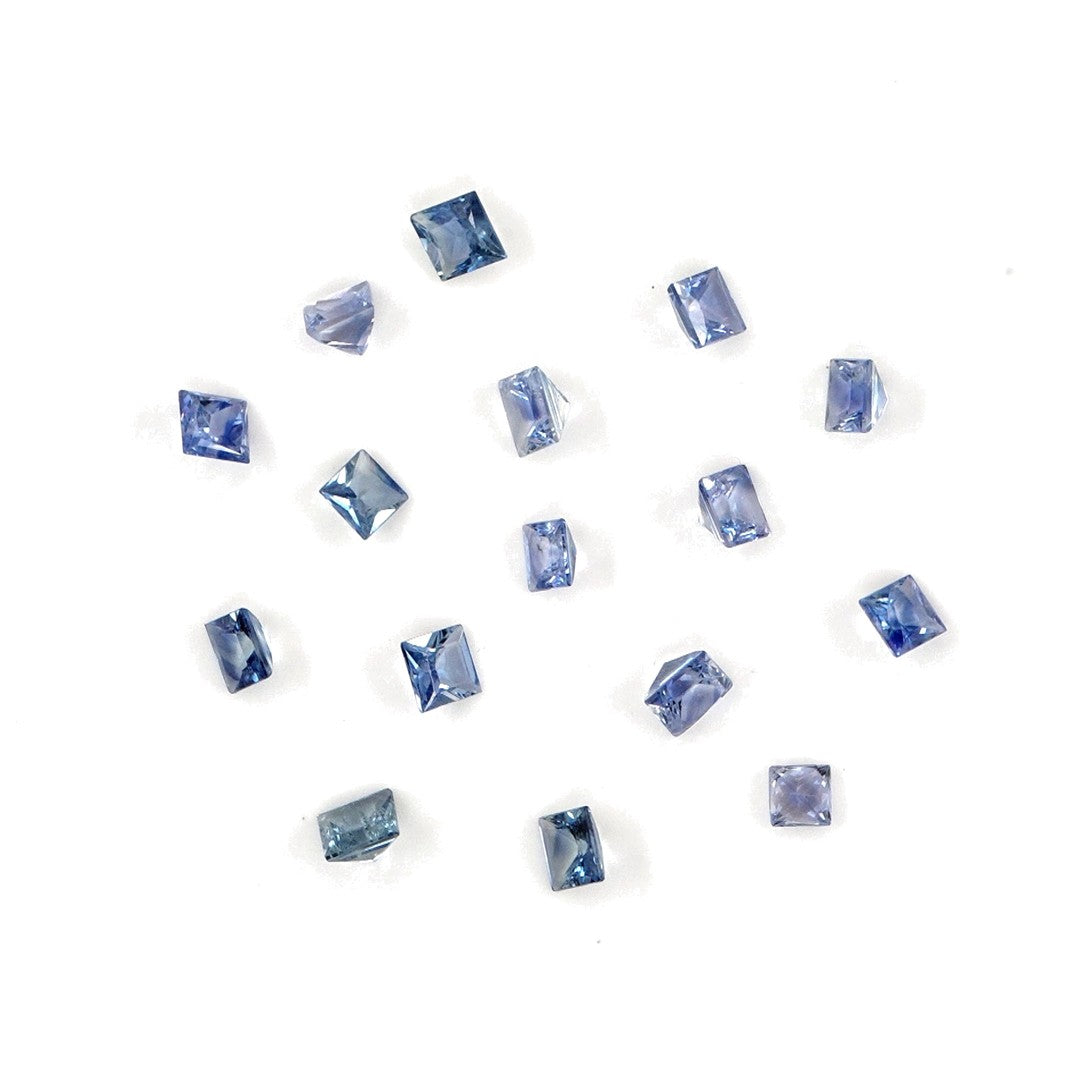 Natural Untreated Blue Sapphire Calibrated Squares | 2mm & 2.5mm