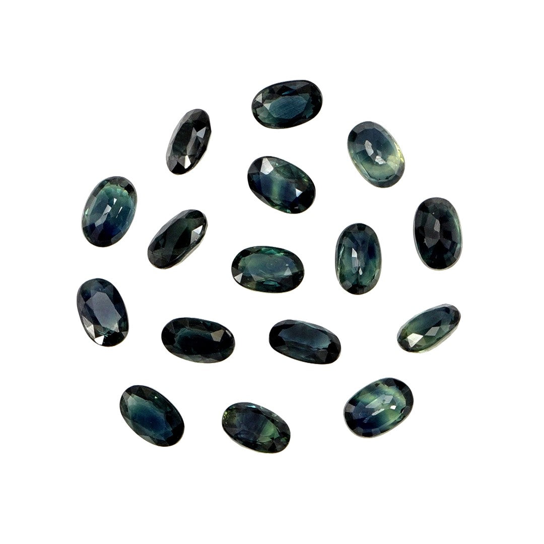 Natural Untreated Teal Sapphire Calibrated Ovals | 3x5mm & 4x6mm