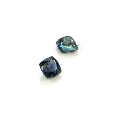 Natural Untreated Australian Teal Sapphire Calibrated Cushions | 5mm & 6mm